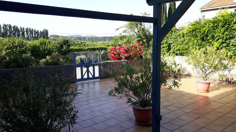 morgendlicher Blick auf/von Terrasse