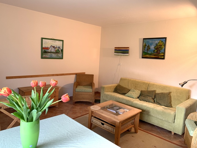 Wohnzimmer mit Schlafcouch
