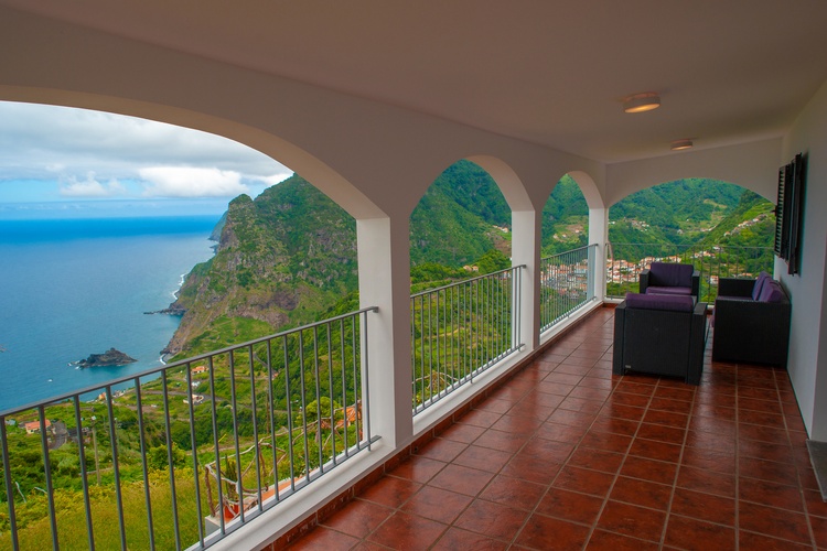 Sicht vom Balkonterrasse